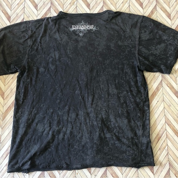 Pepe Jeans United Kingdom Gem Studded Graphic Tee Cross Black/Gray Size 3XL - Picture 6 of 8